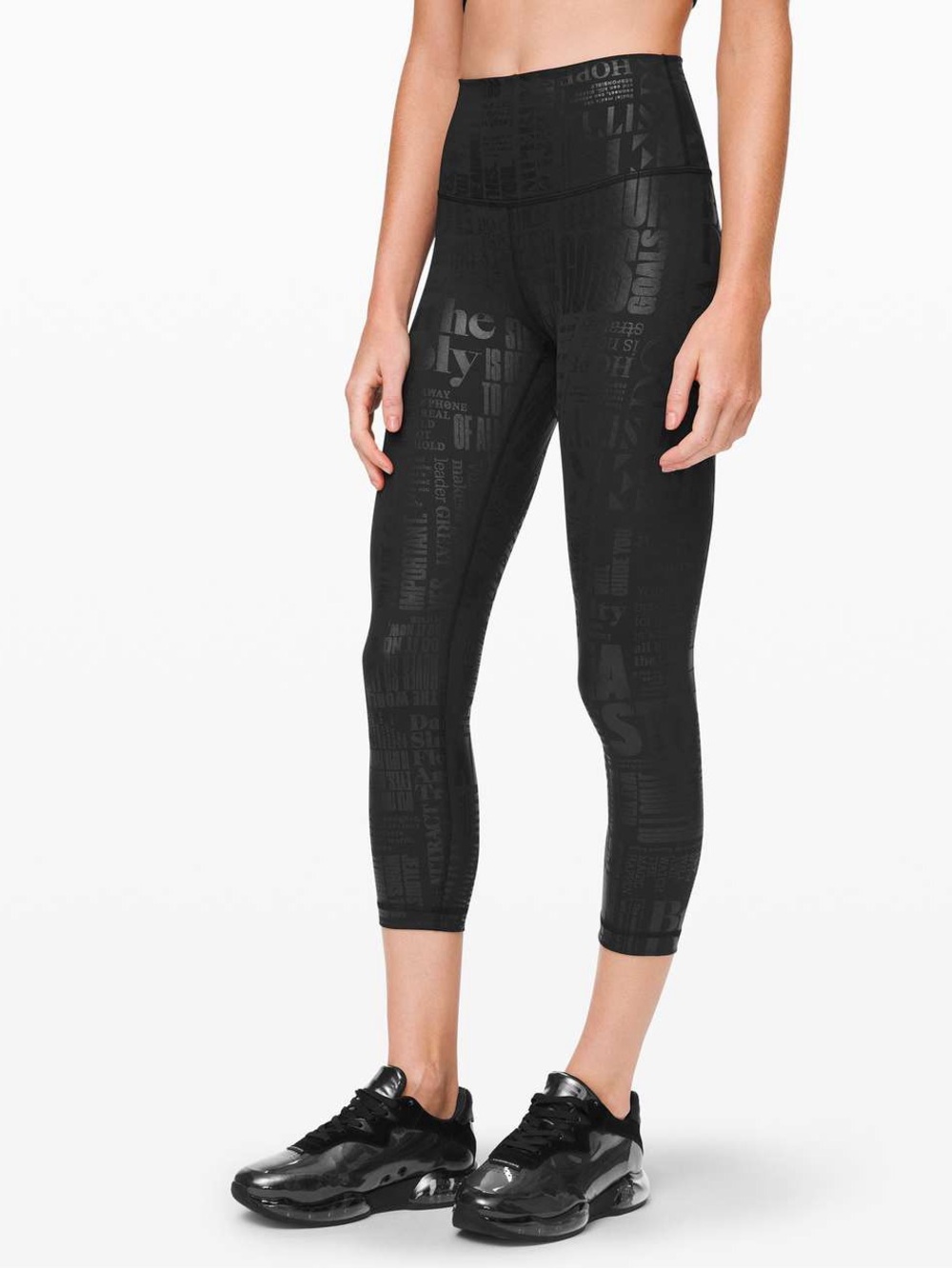 Lululemon Wunder Under High-Rise Crop 23” - Luxtreme Manifesto Foil Leggings